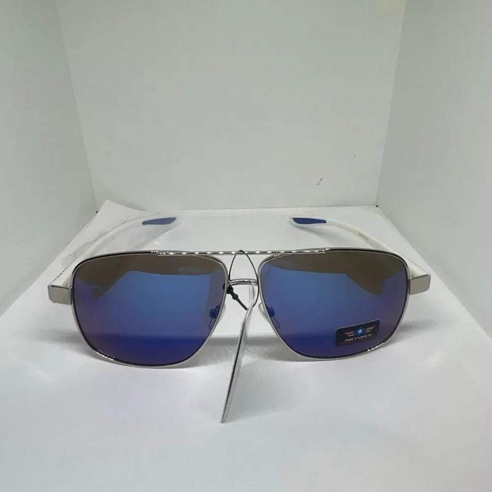 Air Force Aviator Mirrored Sunglasses Patriotic UV400 Classic Pilot Style